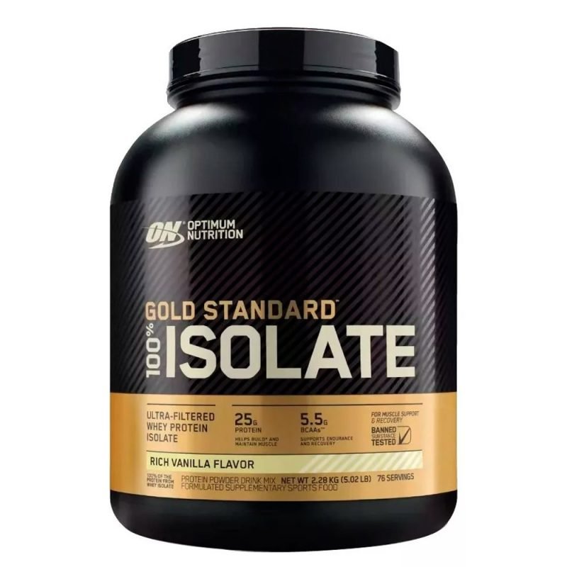 پروتئین ایزوله گلد استاندارد اوپتیموم ناتریشن ISOLATE 100% GOLD STANDARD OPTIMUM NUTRITION