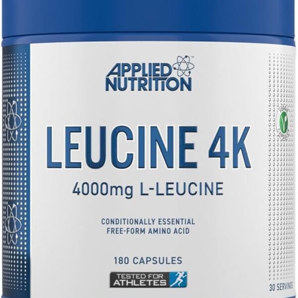 لیوسین ۱۸۰ کپسول اپلاید ناتریشن LEUCINE 4K 120 CAPSULES APPLIED NUTRITION