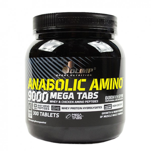 آمینو آنابولیک ۳۰۰ عددی ۹۰۰۰ قرصی الیمپ ANABOLIC AMINO 9000 MEGA TABS OLIMP