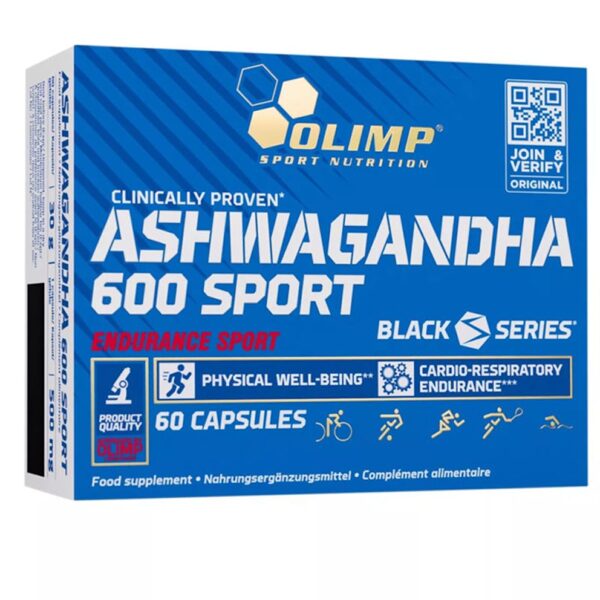 آشواگاندا ۶۰۰ اسپورت ۶۰ عددی الیمپ ASHWAGANDHA 600 SPORT 60 CAPSULES OLIMP