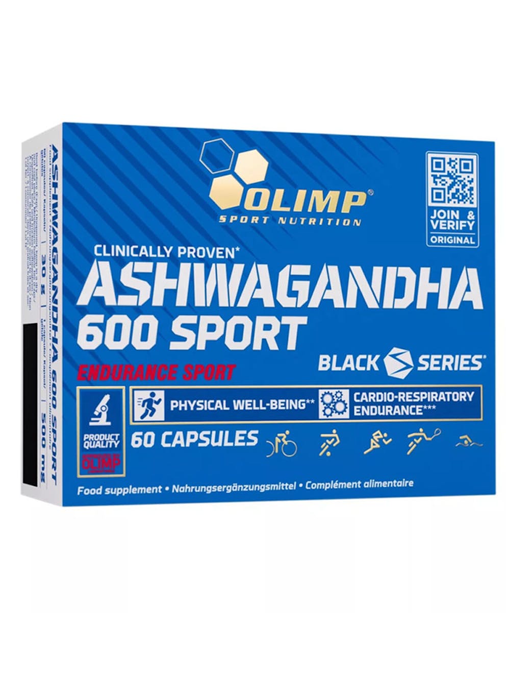 آشواگاندا ۶۰۰ اسپورت ۶۰ عددی الیمپ ASHWAGANDHA 600 SPORT 60 CAPSULES OLIMP