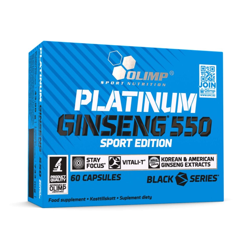 مکمل جنسینگ پلاتینوم کپسولی ۸۰ عددی الیمپPLATINUM GINSENG 550 80 CAPSULES OLIMP